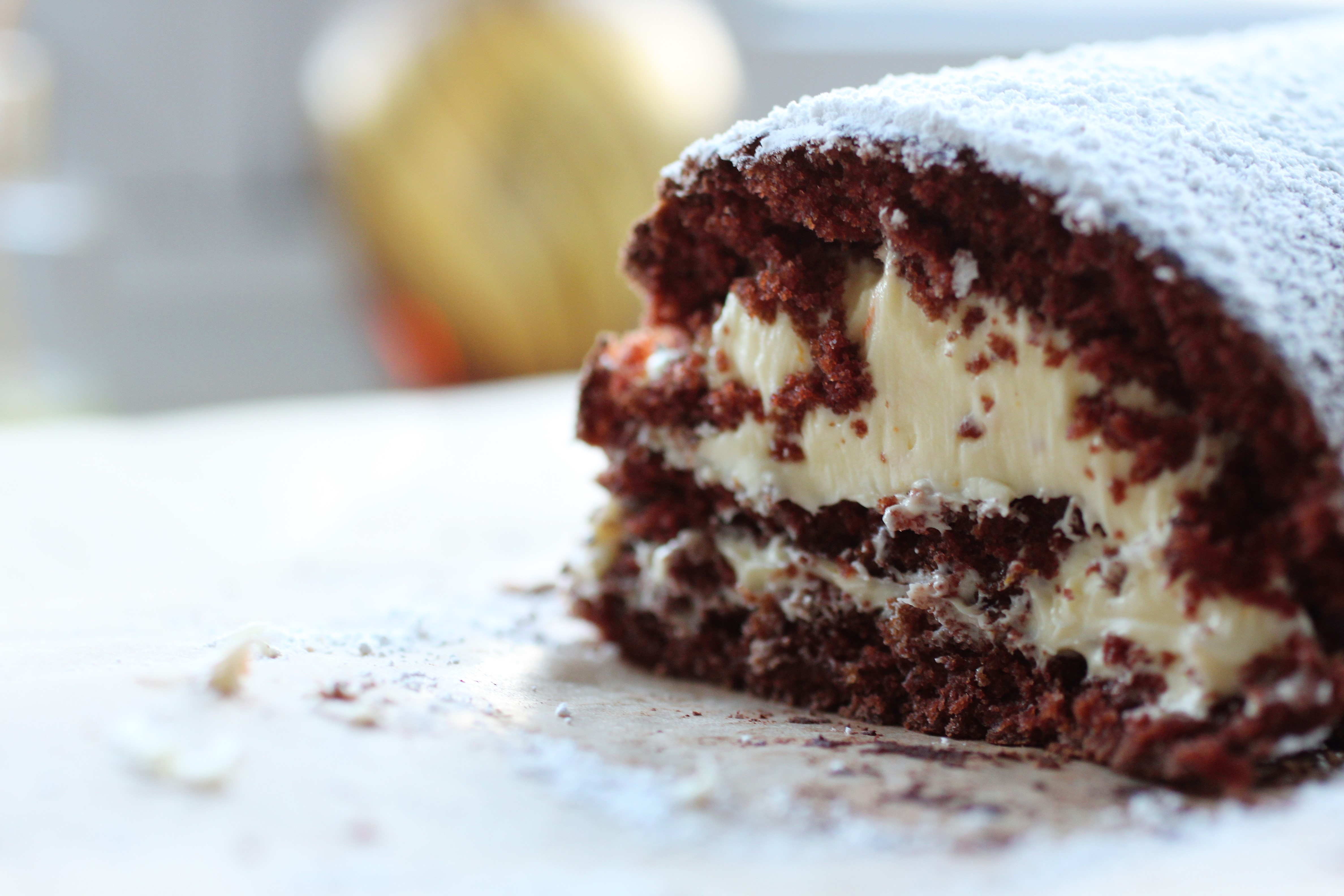 chocolate orange yule log