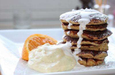 vegan orange pancakes