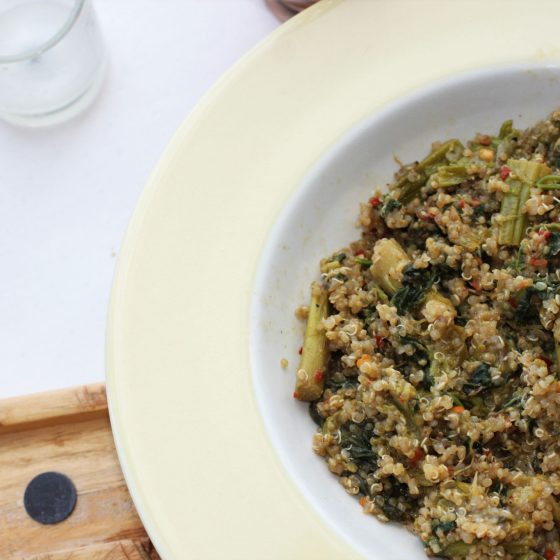 vegan asparagus quinoa