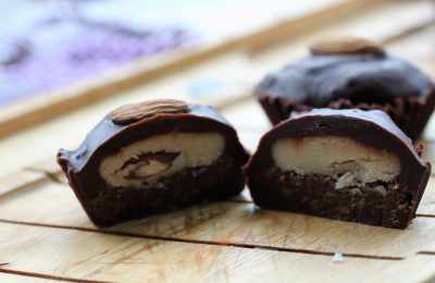 vegan chocolate marzipan cups recipe