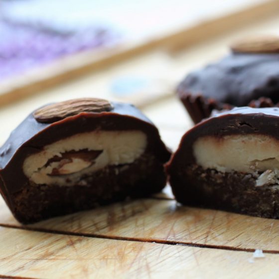 vegan chocolate marzipan cups recipe