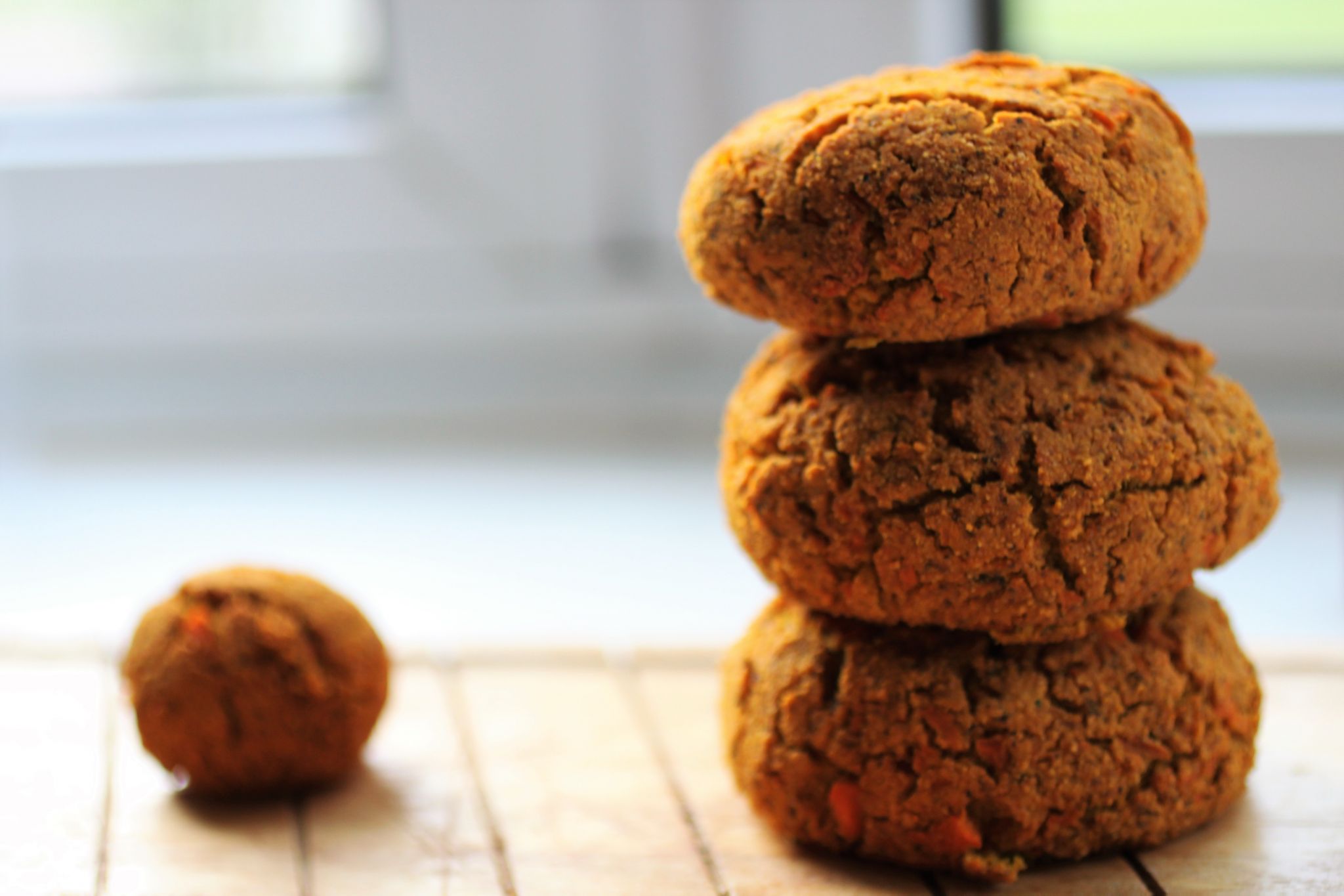 stacked curried lentil burgers