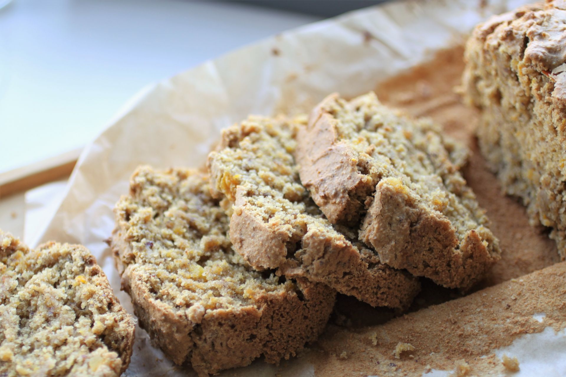 sliced pumpkin loaf