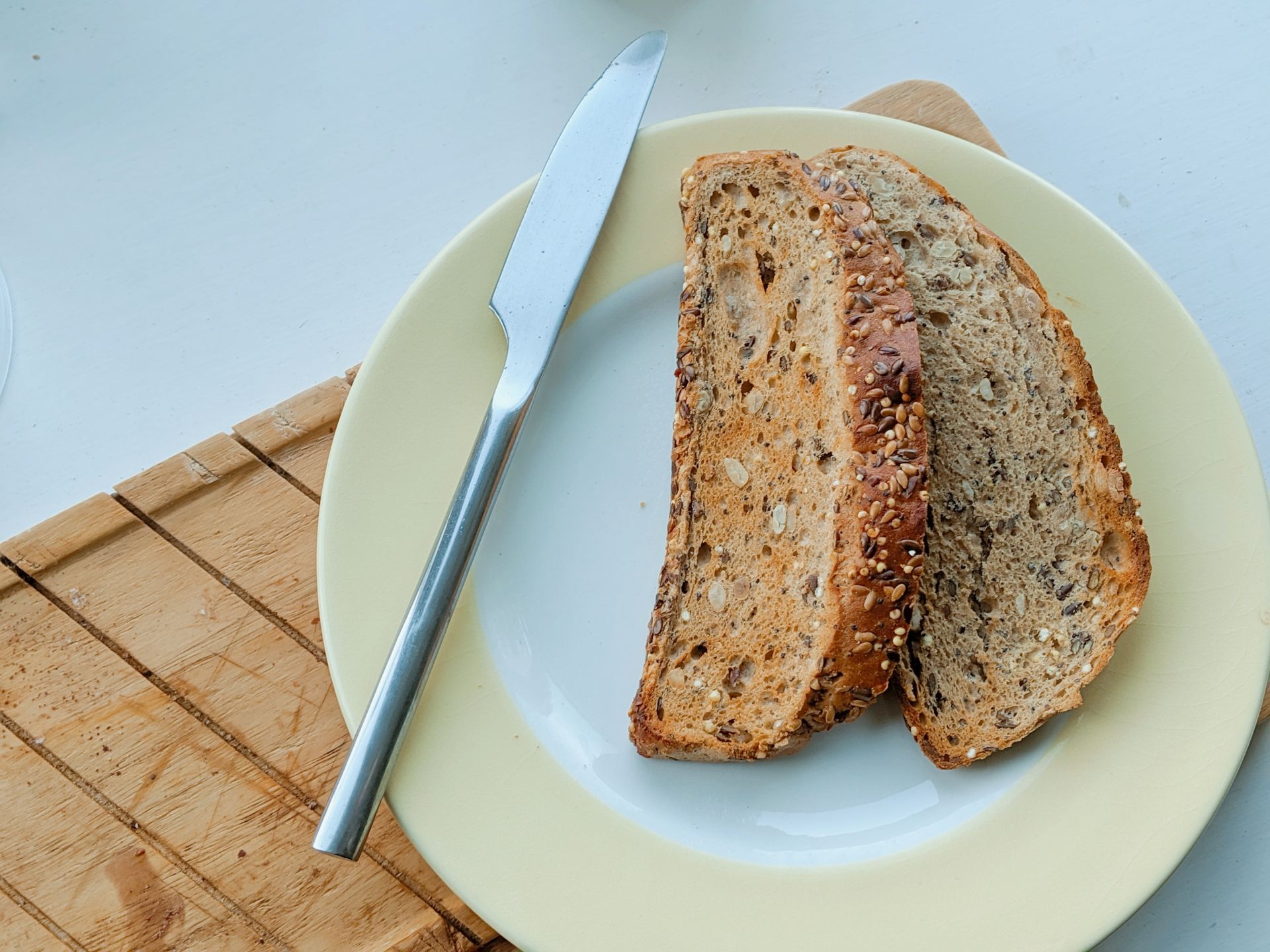 a plate of gluten free toast