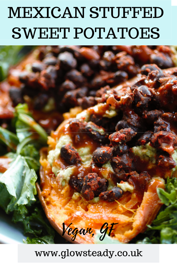 mexican stuffed sweet potatoes pinterest graphic