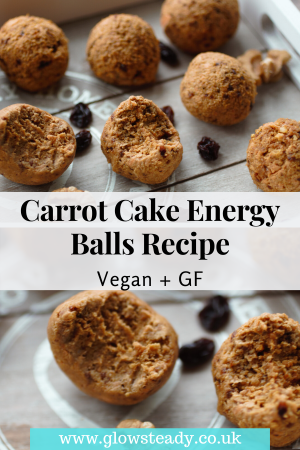 carrot cake energy balls recipe pin