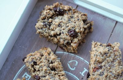 a few vegan flapjacks on a wooden tray