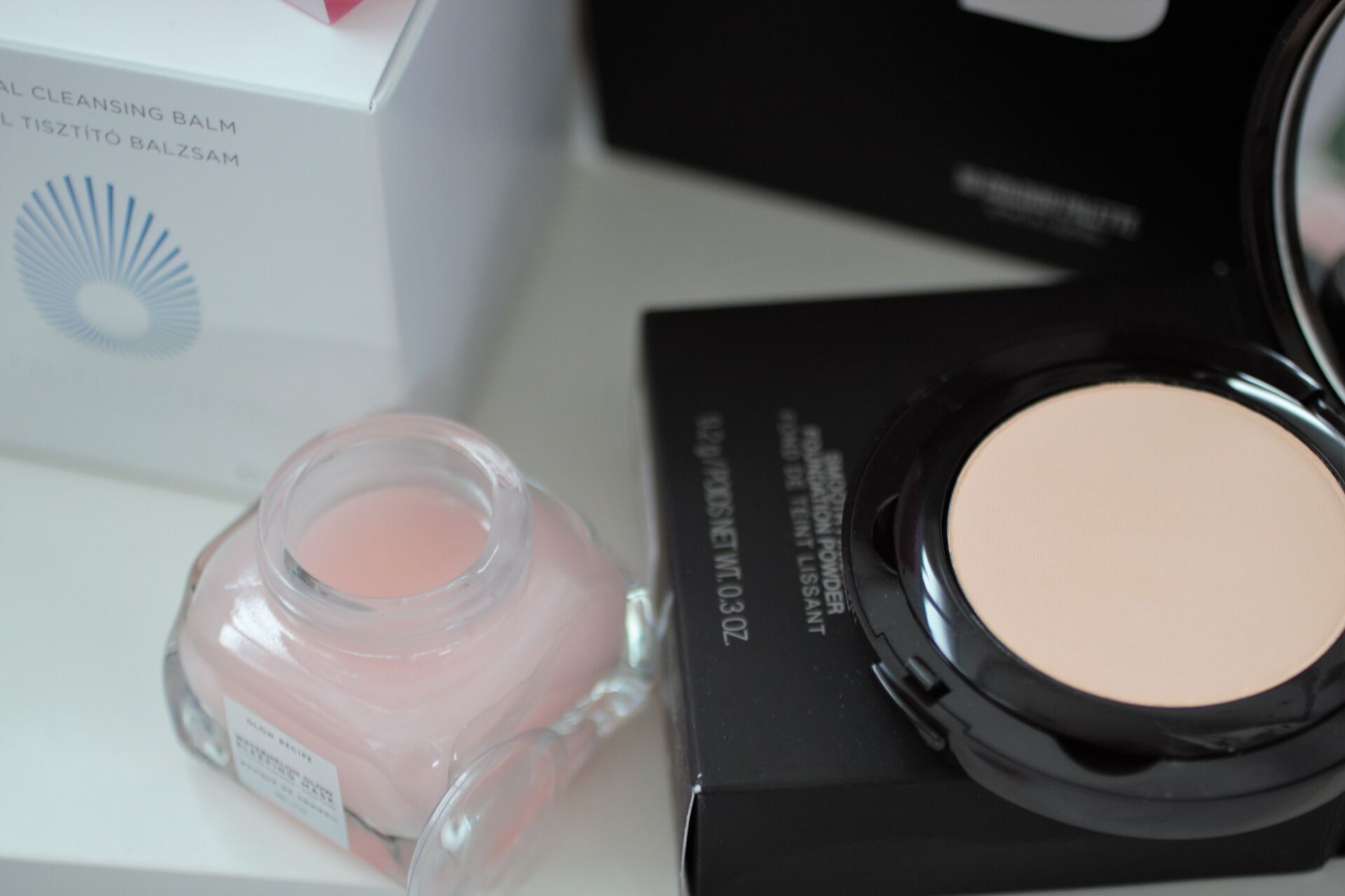a few items from my birthday beauty haul against a white background