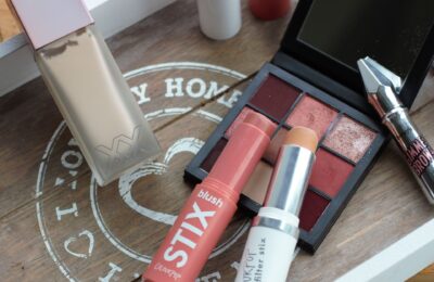 makeup products I'd like to use more spread over a wooden tray