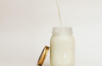 photo of a kilner jar of milk