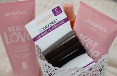 a selection of haircare routine products