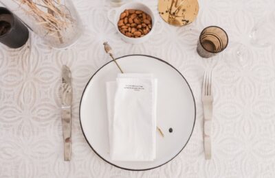 a decorated dining table