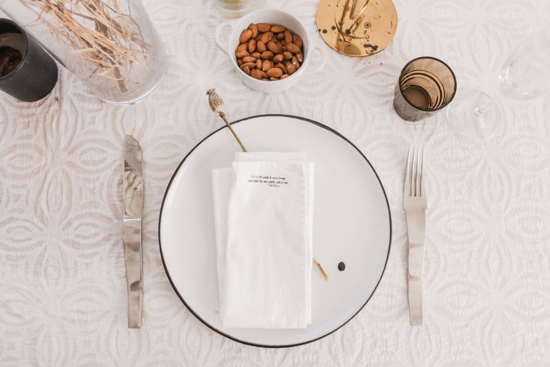 a decorated dining table