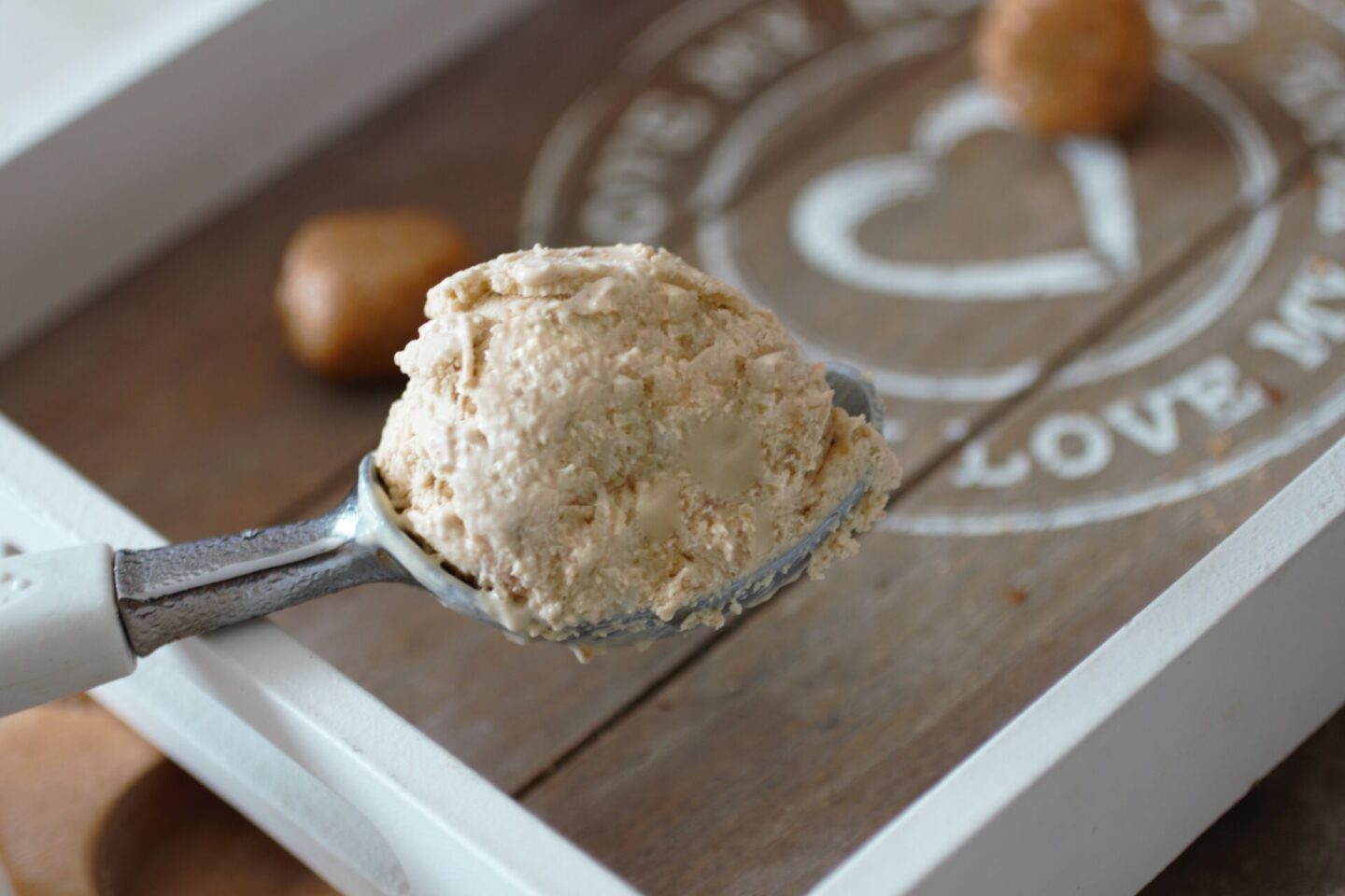 a scoop of cookie dough ice cream