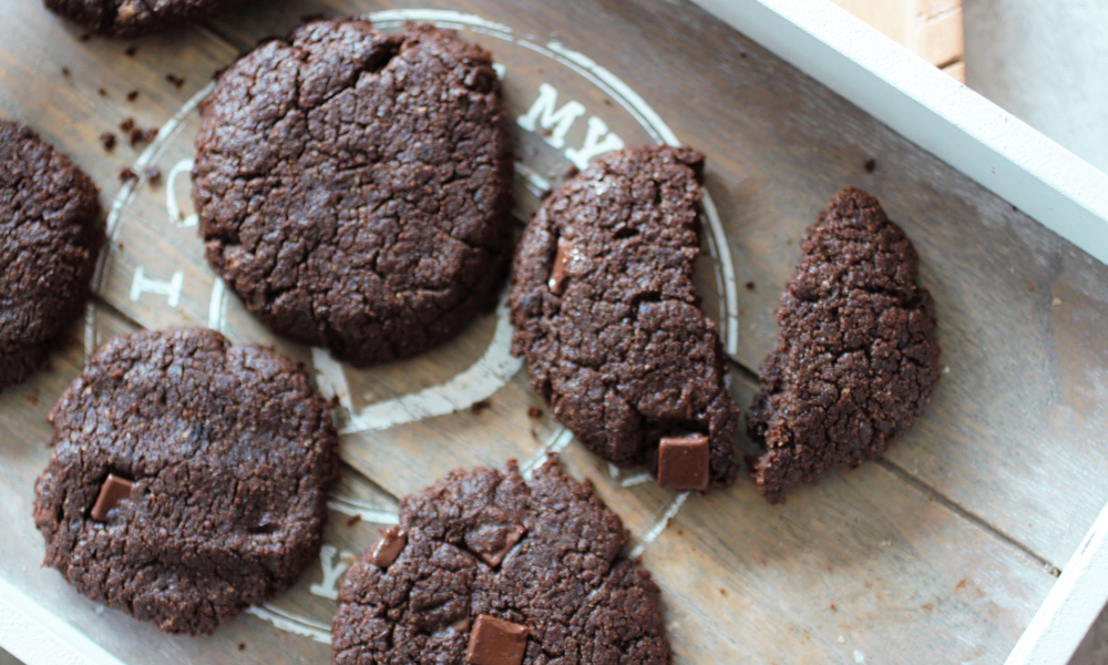 a tray of coffee cookies recipe