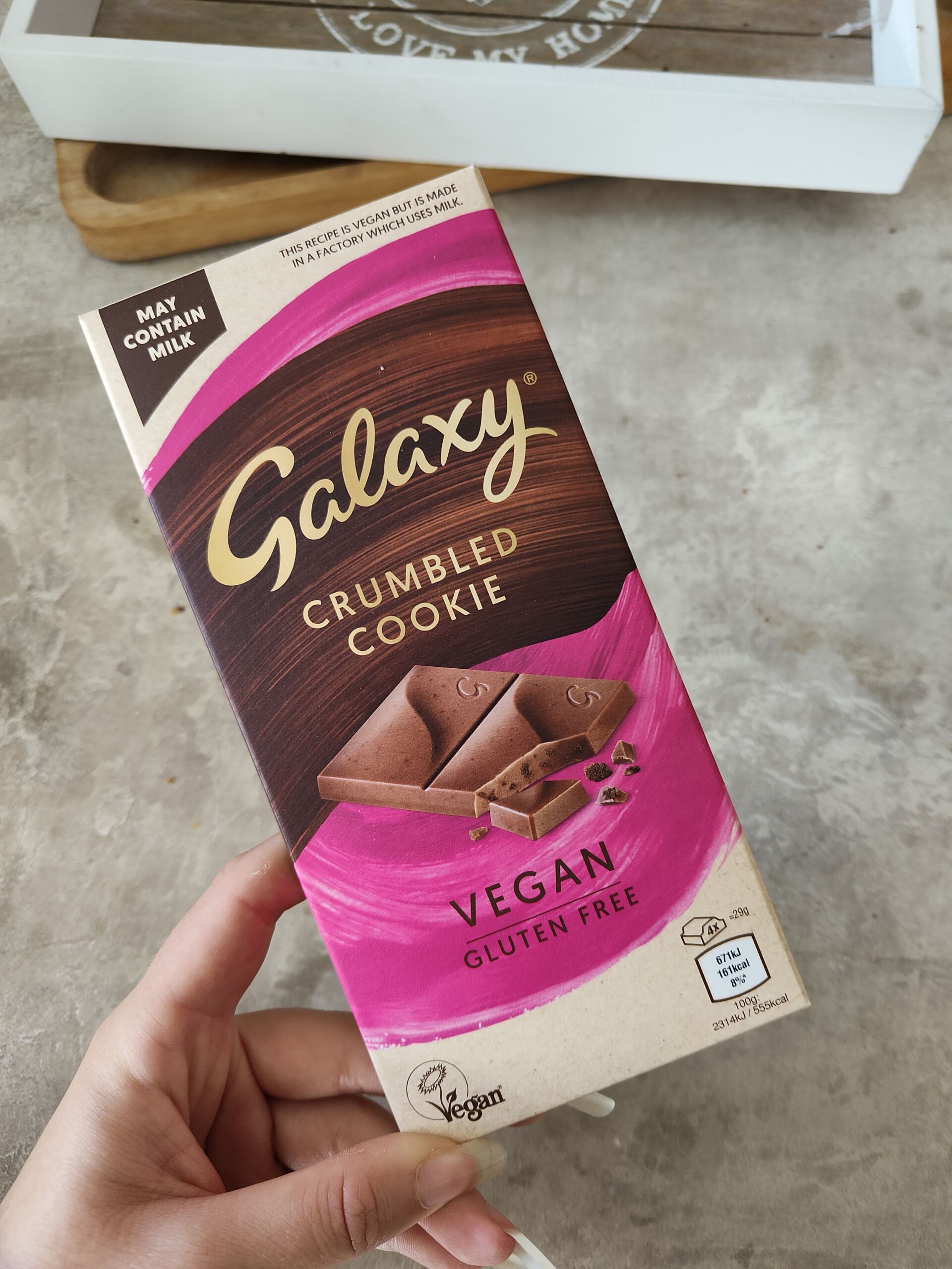 bar of vegan galaxy crumbled cookie