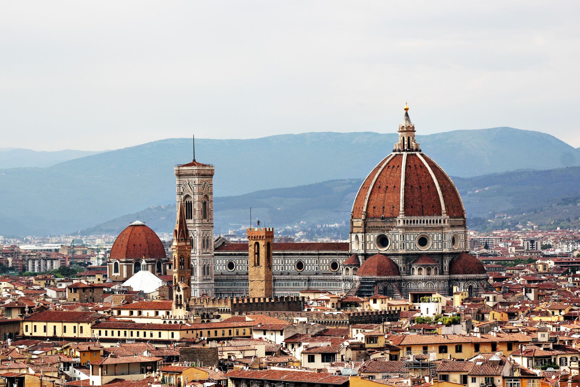 a wide shot of Florence