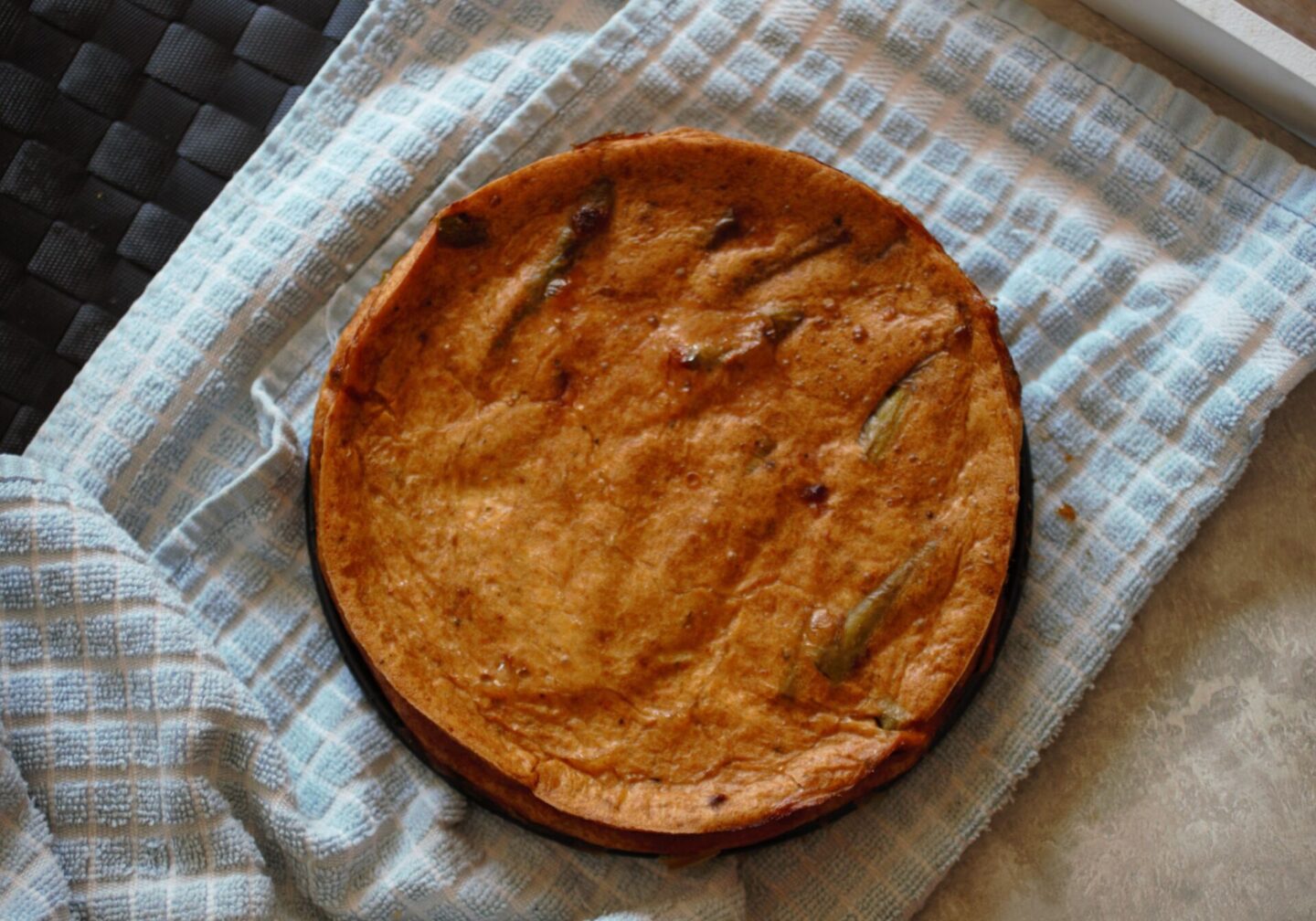 baked asparagus frittata recipe fresh from the oven