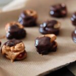 tray of peanut butter pretzel bites ready to be served