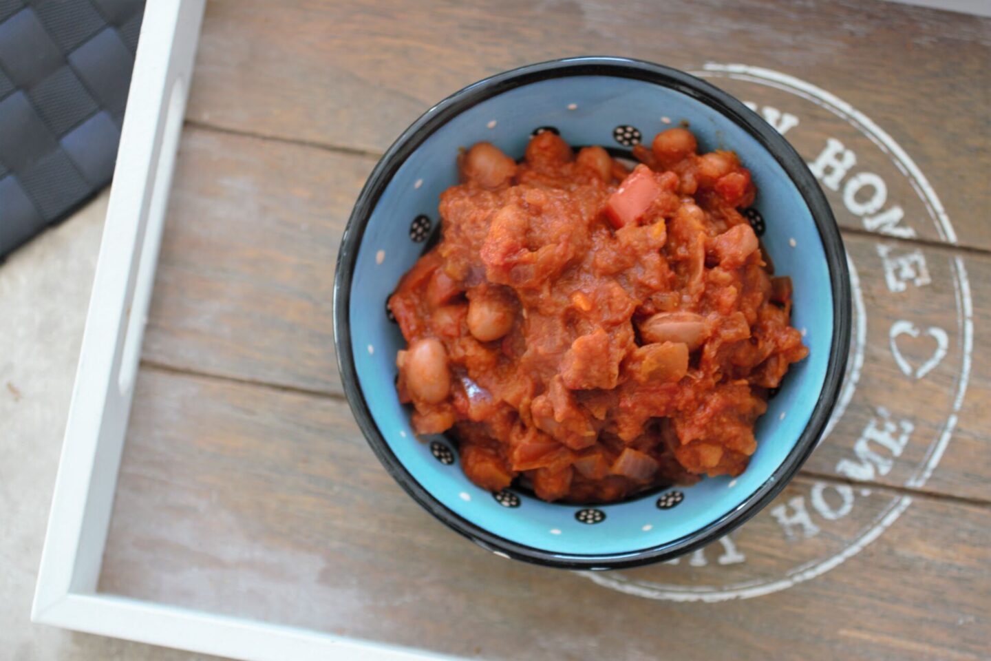 small ceramic dish filled with pumpkin chilli dip