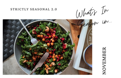 what's in season in November - photo of passion fruit and pomegranate salad