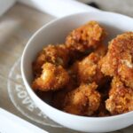 white bowl filled with fried barbecue cauliflower
