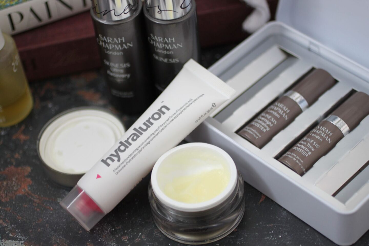 Sarah Chapman travel case minis and two full sized boosters
