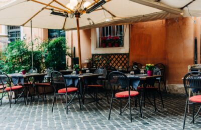 outdoor tables in Rome