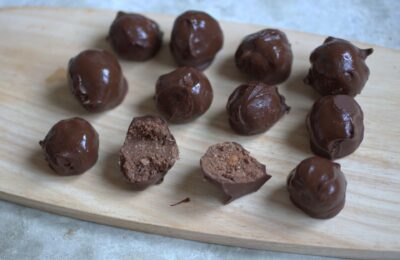 a board of orange nutella truffles