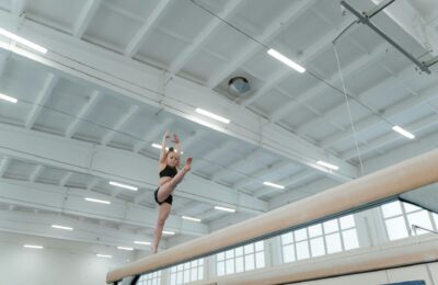 child on a balance beam
