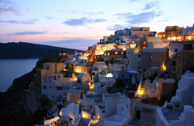 Santorini at night