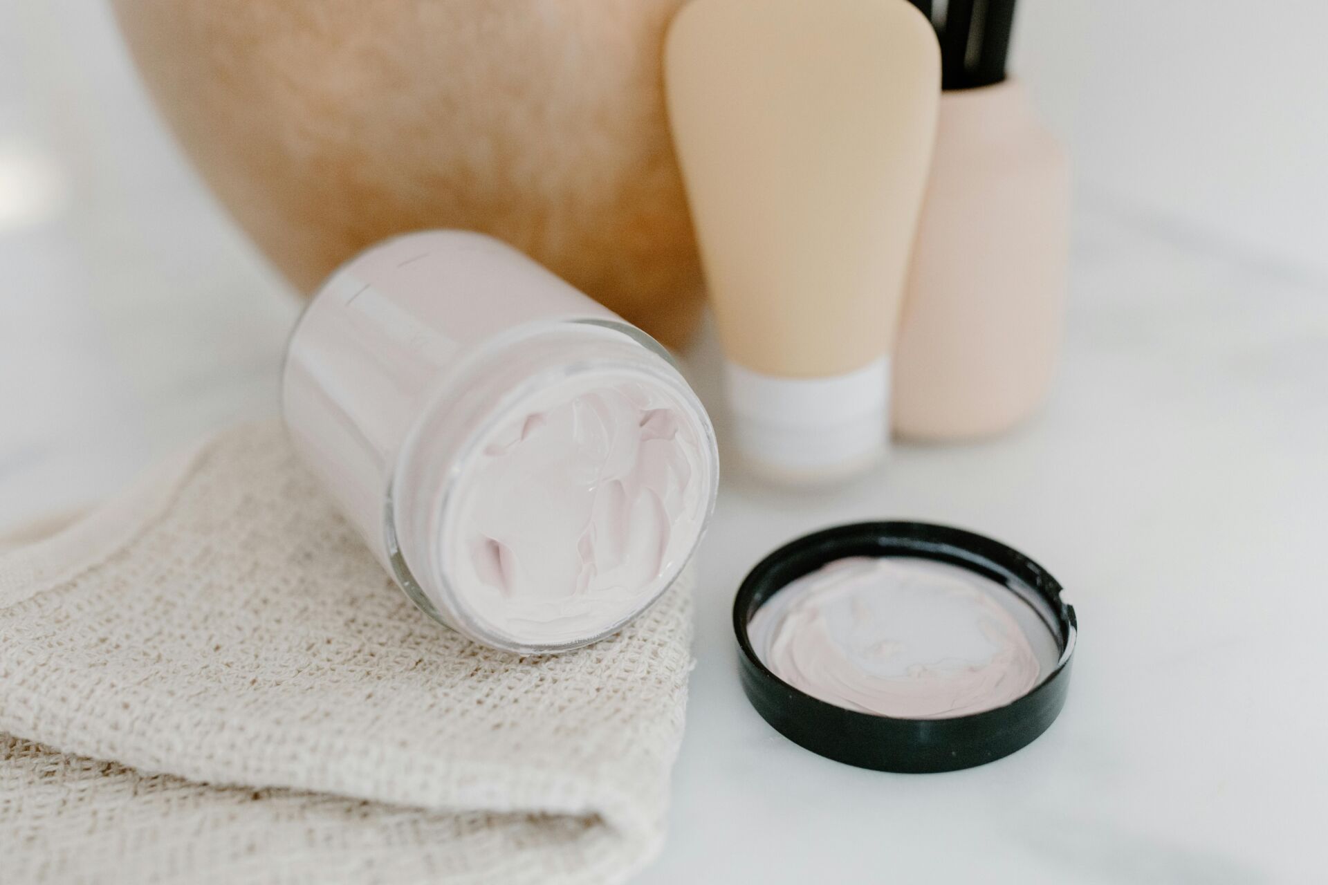 skincare bottles