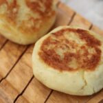 tandoori cauliflower potato cake on a wooden tray