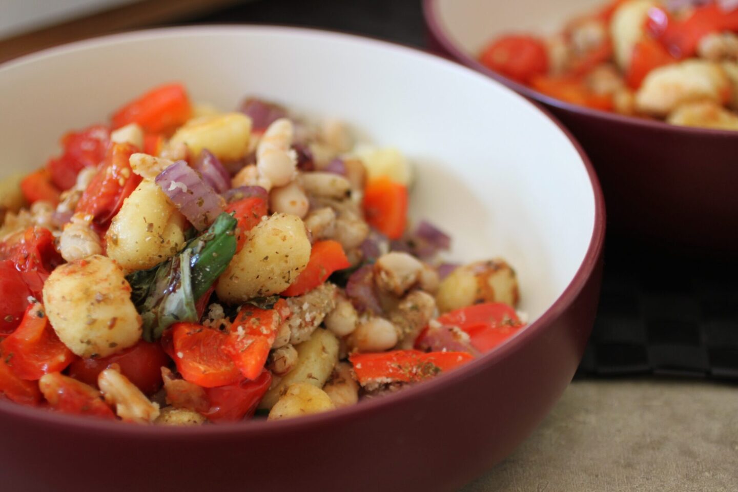 bowl of Mediterranean Vegetable Gnocchi