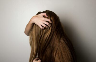 woman with long, thick hair