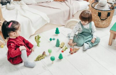 two young children playing
