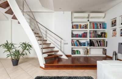 stairs next to storage
