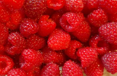 a tray of berries