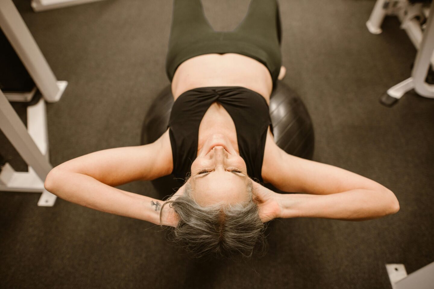 middle aged woman in the gym
