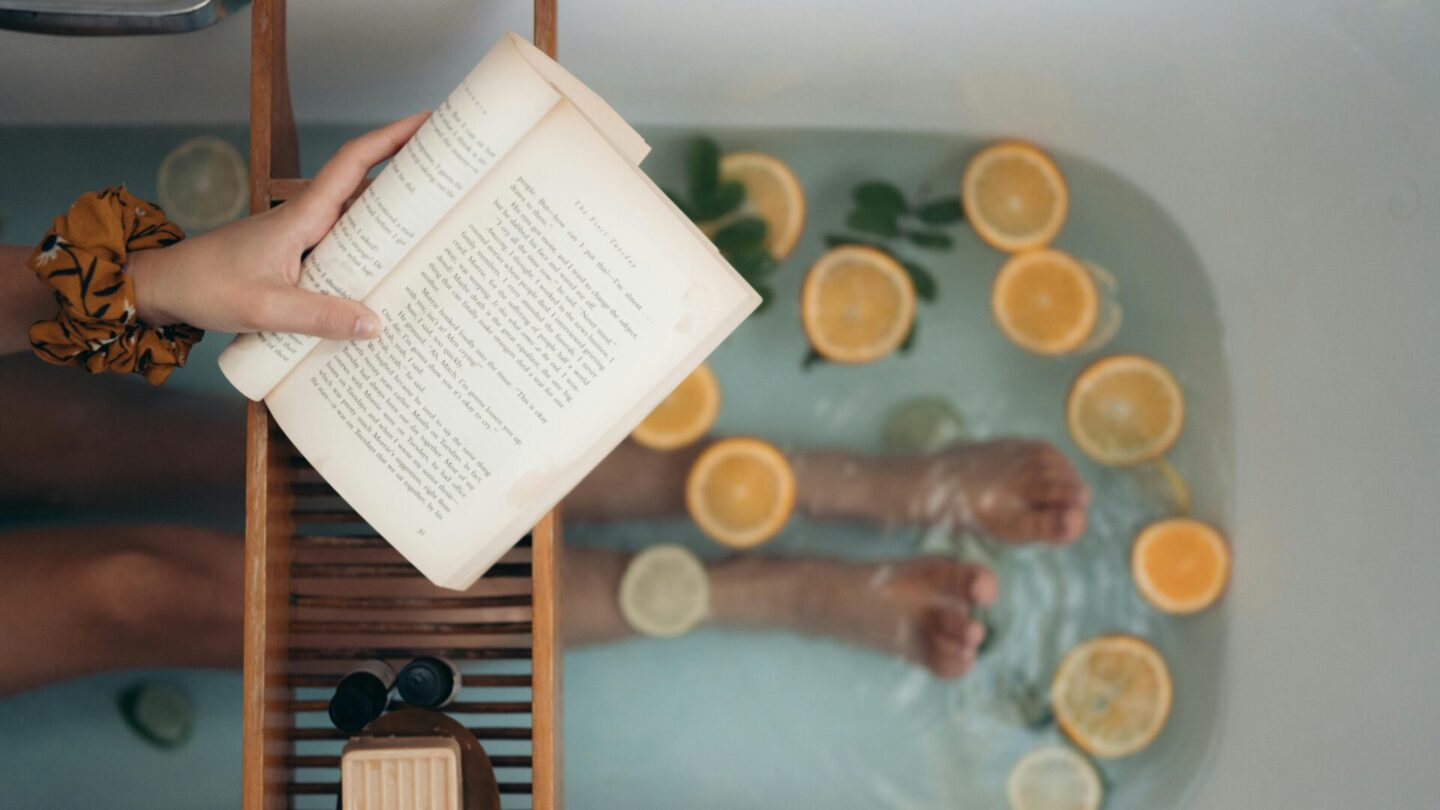 a relaxing bath