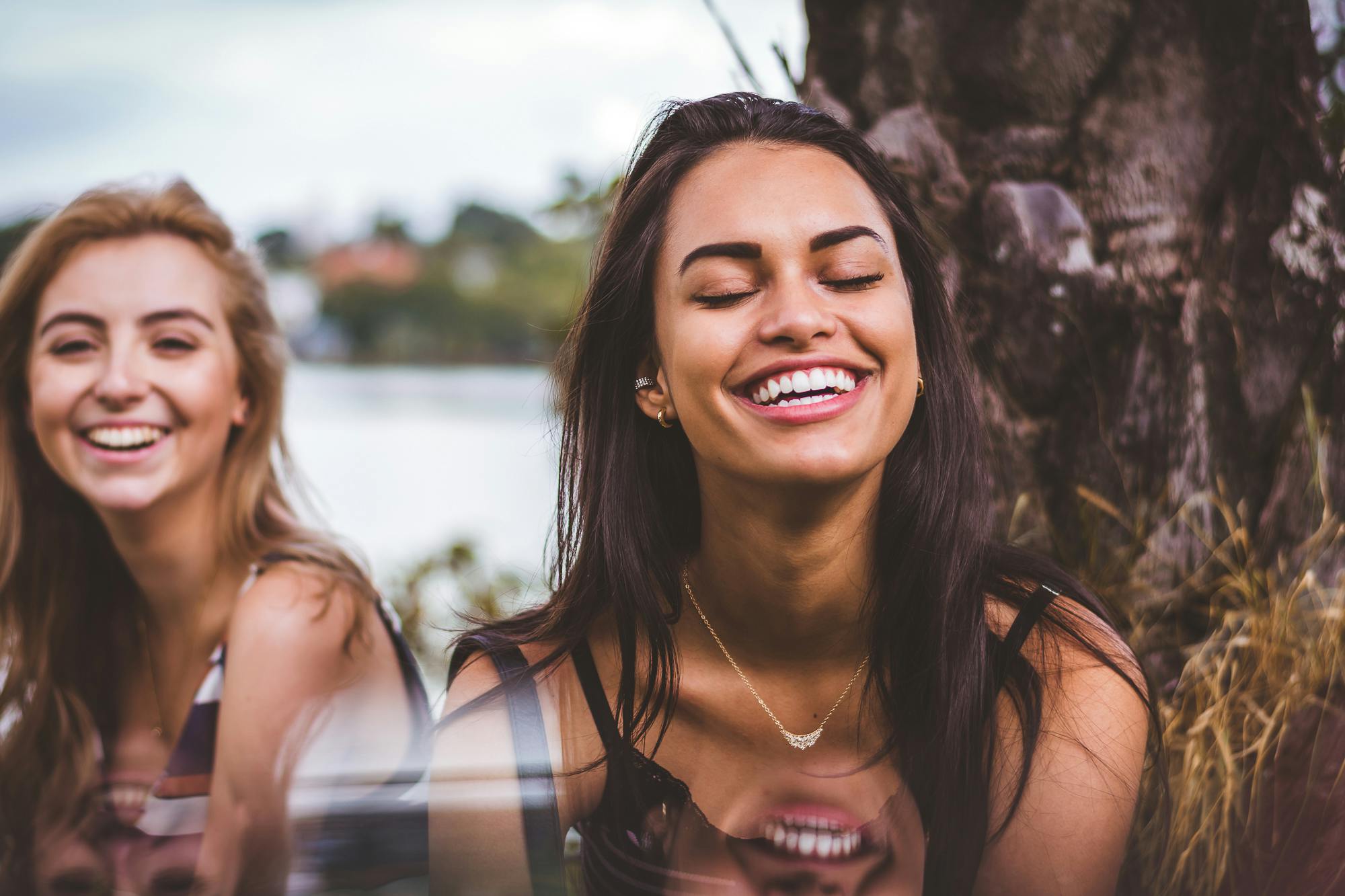 two women with healthy smiles