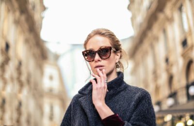 woman in tailored coat
