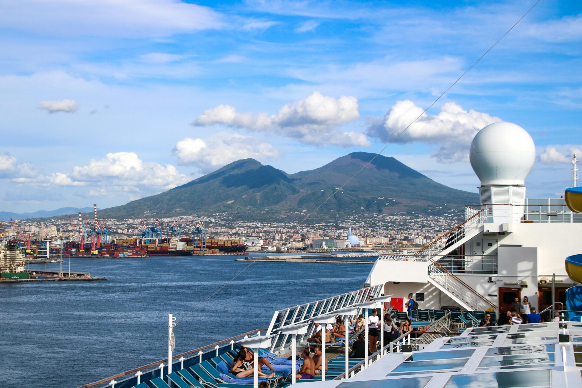 Mount Vesuvius from the port of Naples