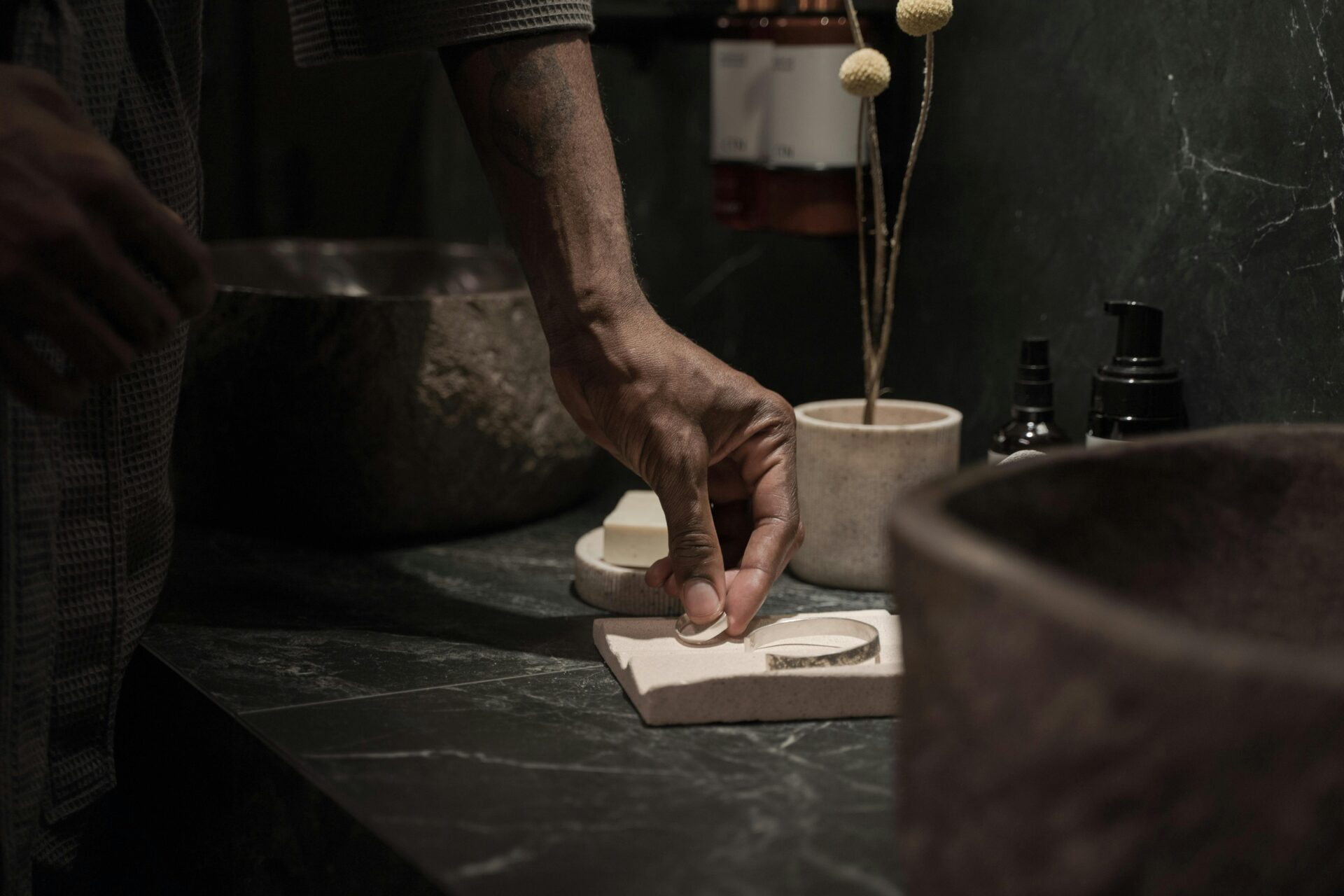 a stone spa sink