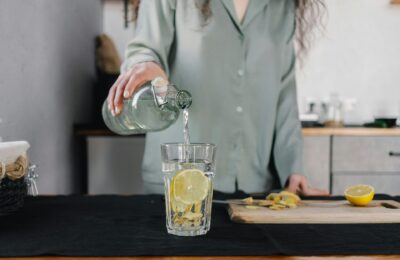 woman pouring water