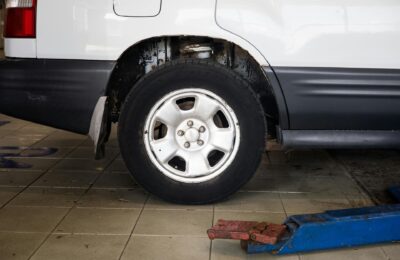 car getting serviced
